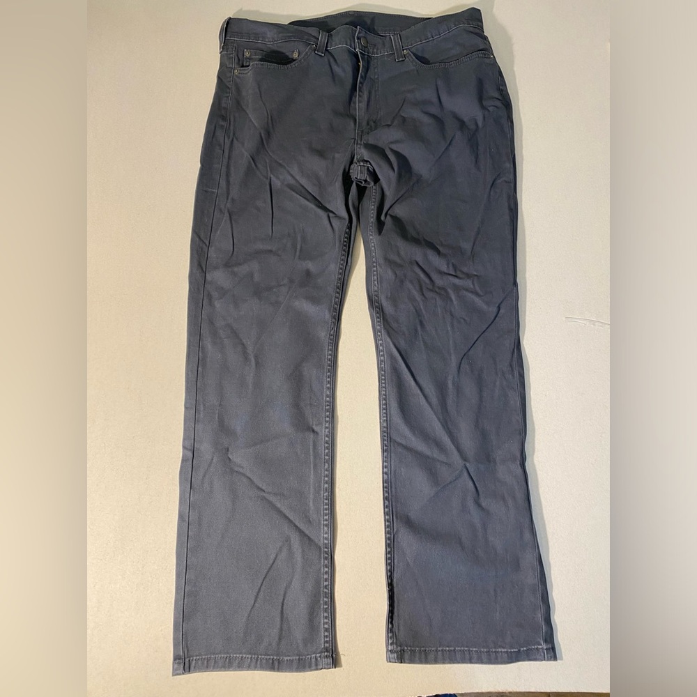 Levi's 514 Classic Straight Fit Dark Gray Denim Jeans 36x30